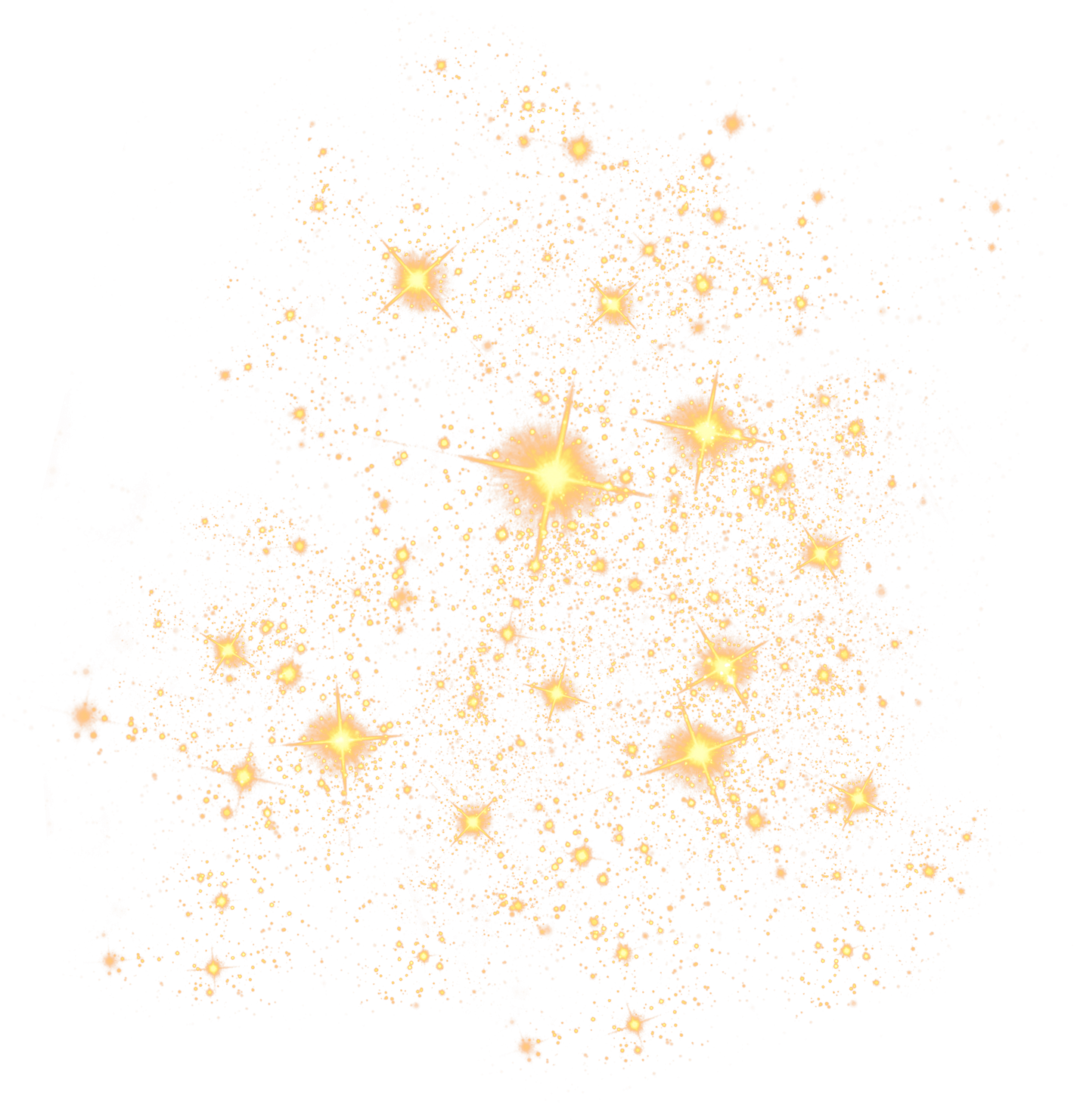 Gold Glitter Shining Stars